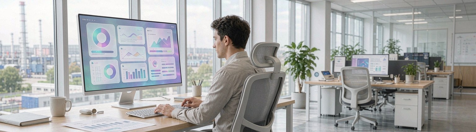 Project solution in a modern office setting
